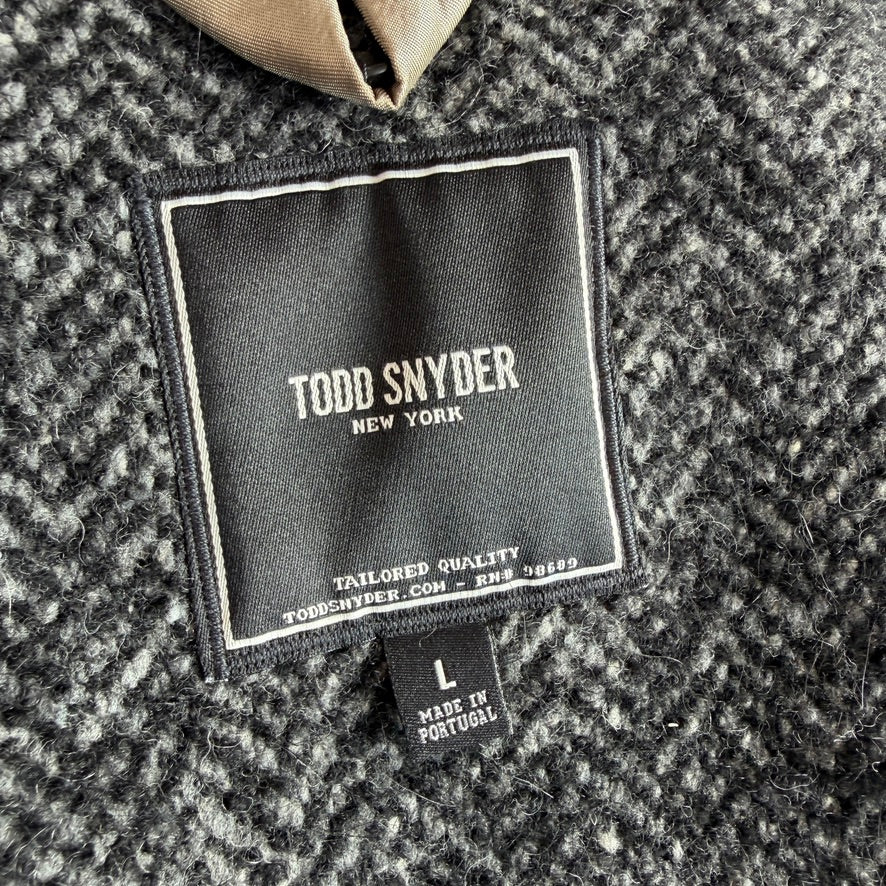 Todd Snyder (L) Wool/Alpaca/Mohair Boucle Tweed Balmacaan Coat