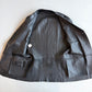 Gucci (48IT) Leather Unlined Black Surgeon Cuff Sport Coat