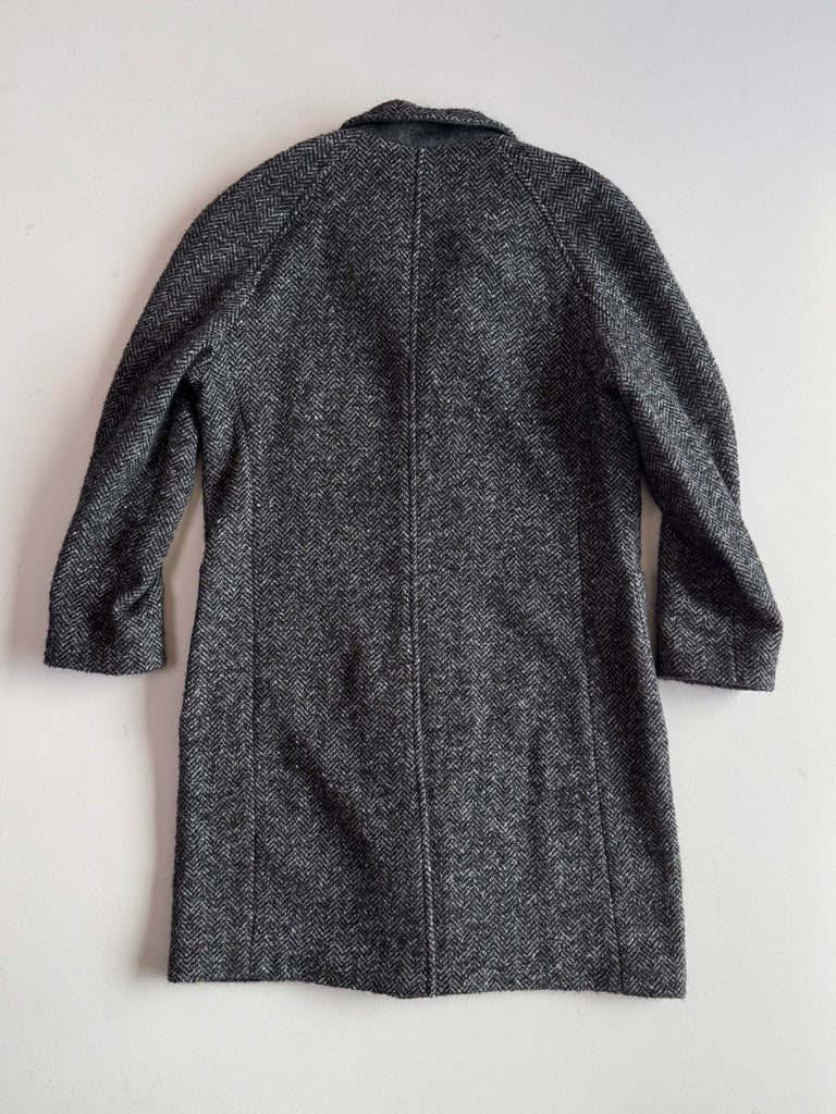 Todd Snyder (L) Wool/Alpaca/Mohair Boucle Tweed Balmacaan Coat