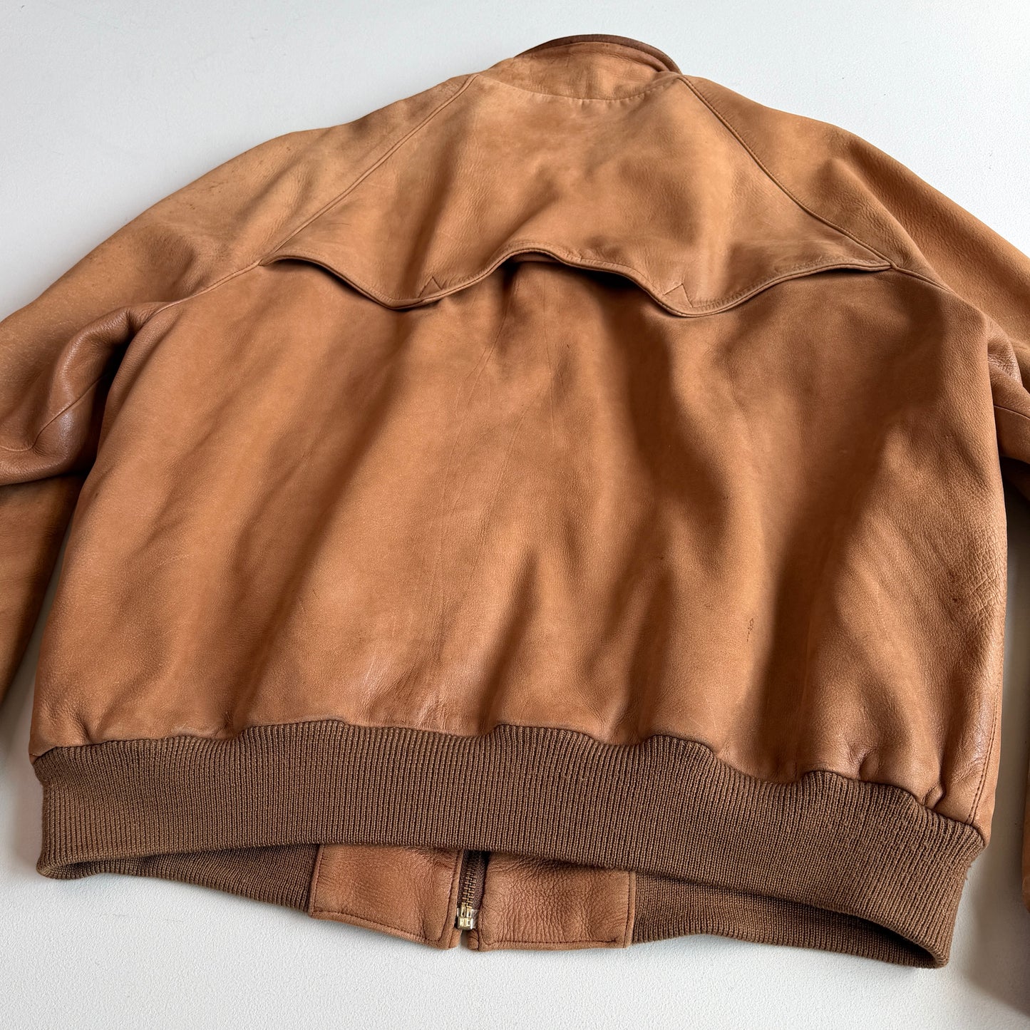 VNTG Polo Ralph Lauren (L / XL) Faded Raglan Leather Brown Jacket