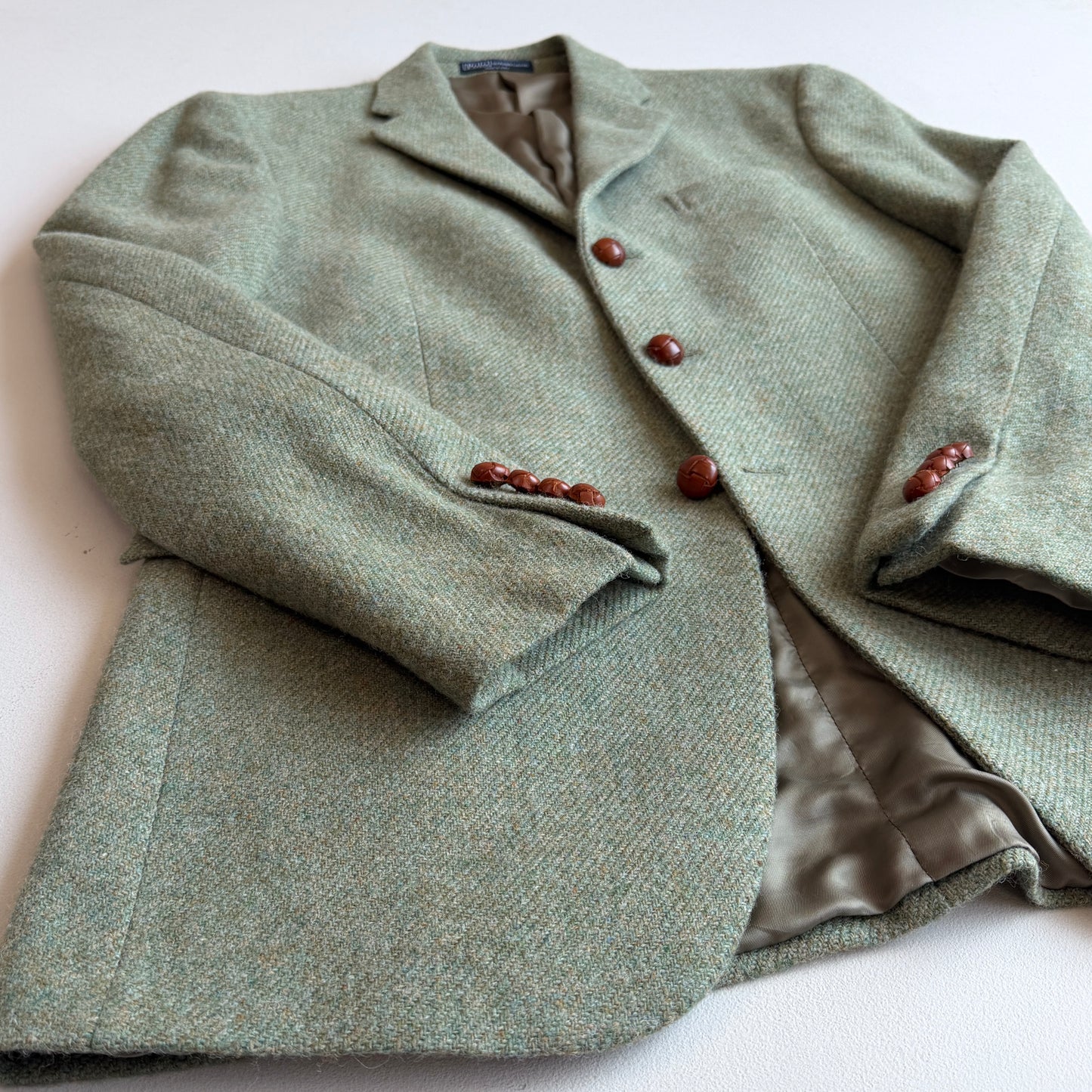 Polo Ralph Lauren (40L) Mint Green Melange Wool Sport Coat