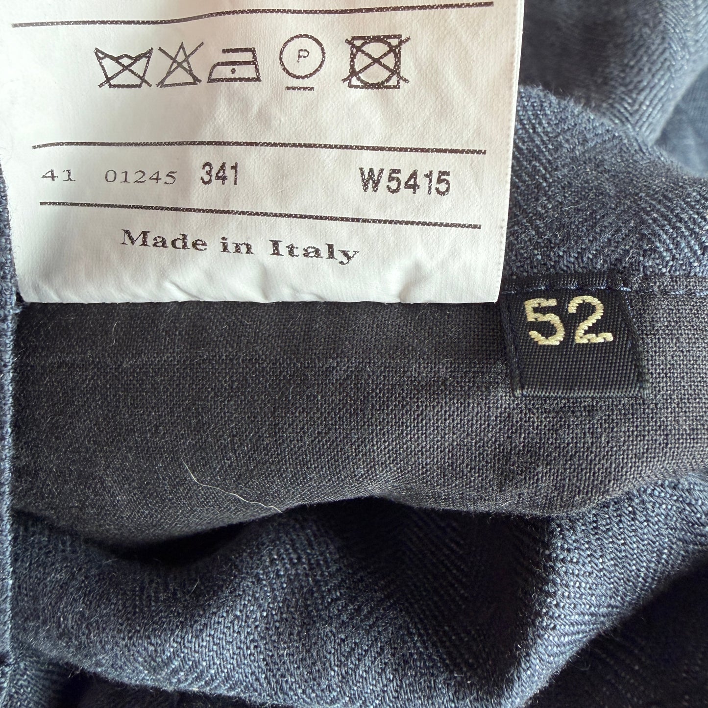 Canali (52 / L) Half-Norfolk 100% Linen Slate Blue Unstructured Sport Coat