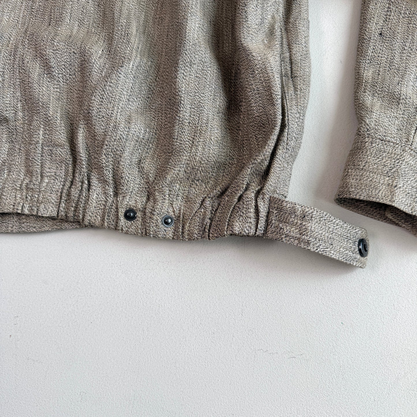 VNTG Giorgio Armani (38IT / M) Linen Blouson Heathered Teal Lined Jacket