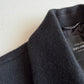 NWT Dolce & Gabbana (50IT / 40R) Black Wool Blend Peak Lapel Topcoat