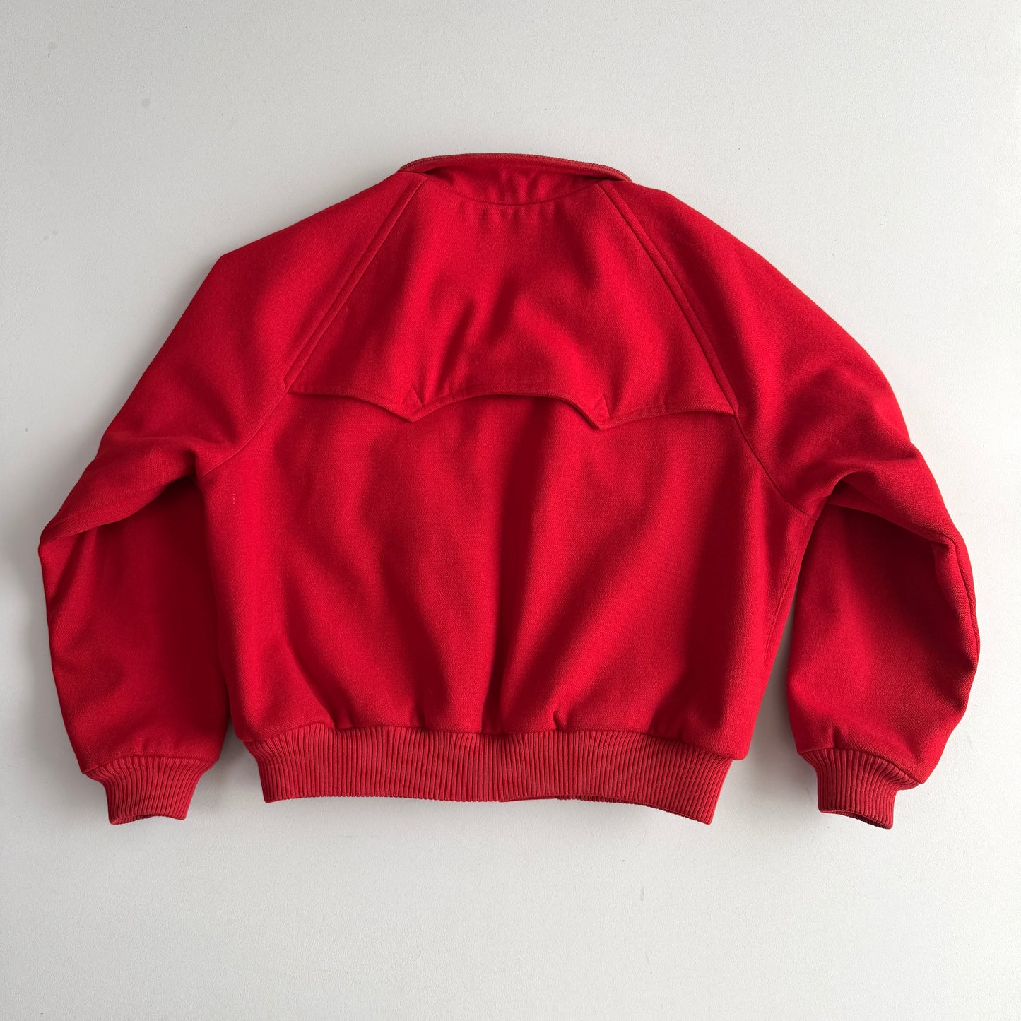 VNTG Polo Ralph Lauren (XL) Fire Engine Red Wool Raglan Sleeve Jacket