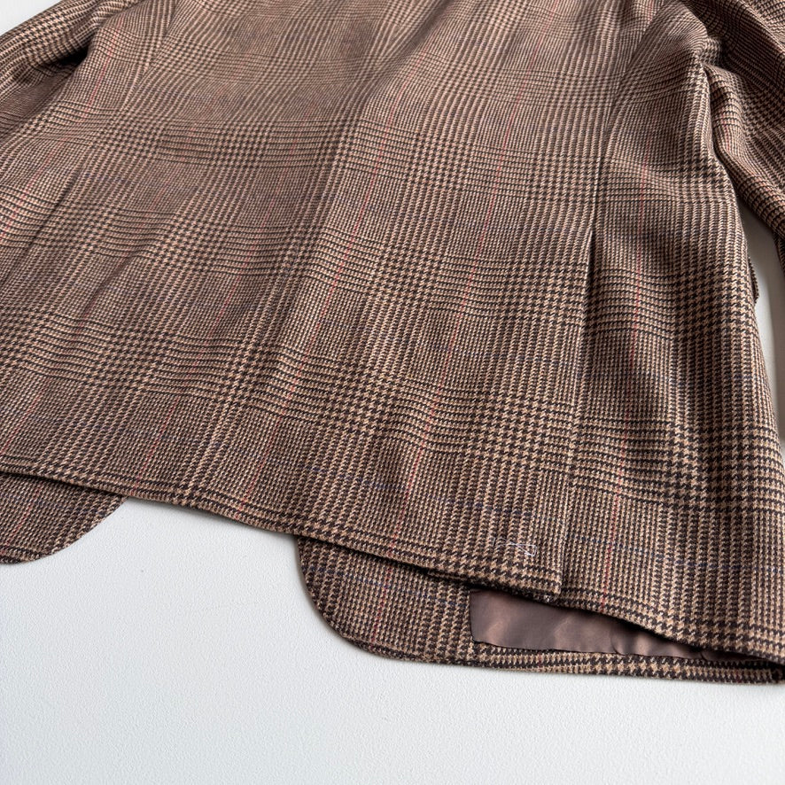 NWOT Polo Ralph Lauren (46L x 38L) Wool Glen Plaid Blue/Rust Check Suit