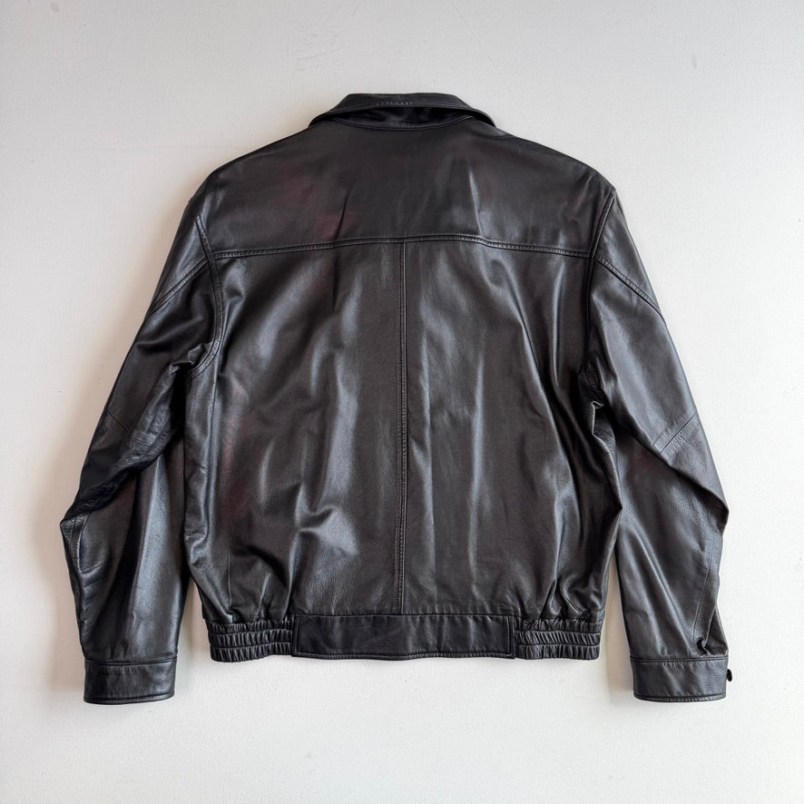 Paul Stuart (M) Glove Soft Off-Black Leather Jacket