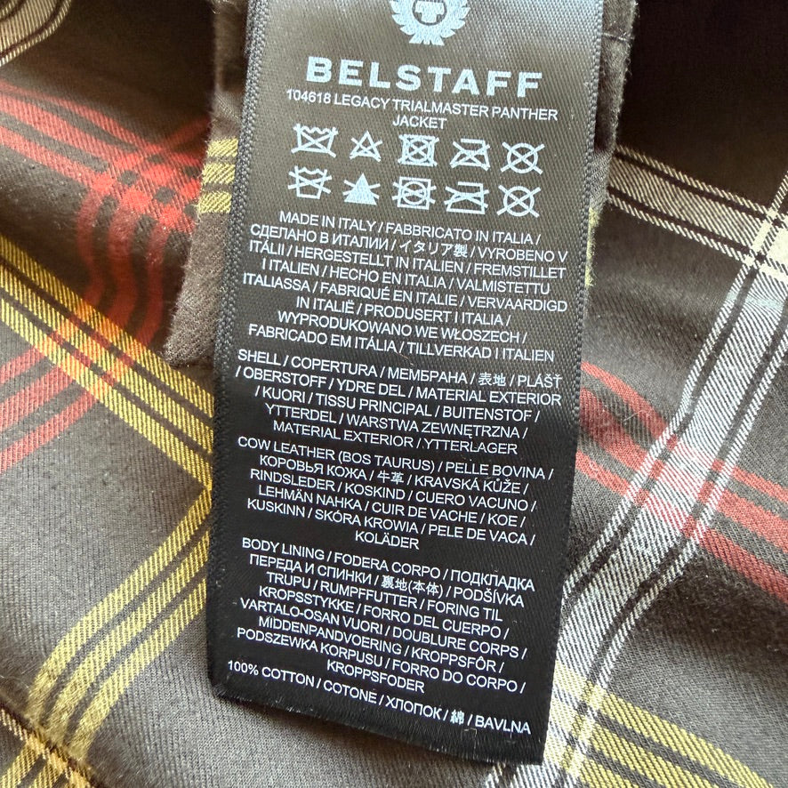 NWOT Belstaff (US 48 / 2XL) Trailmaster Panther Waxed Leather Motorcyle Jacket