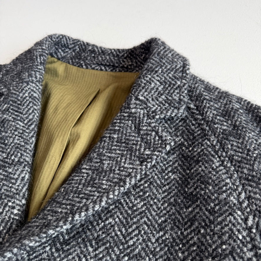 Todd Snyder (L) Wool/Alpaca/Mohair Boucle Tweed Balmacaan Coat