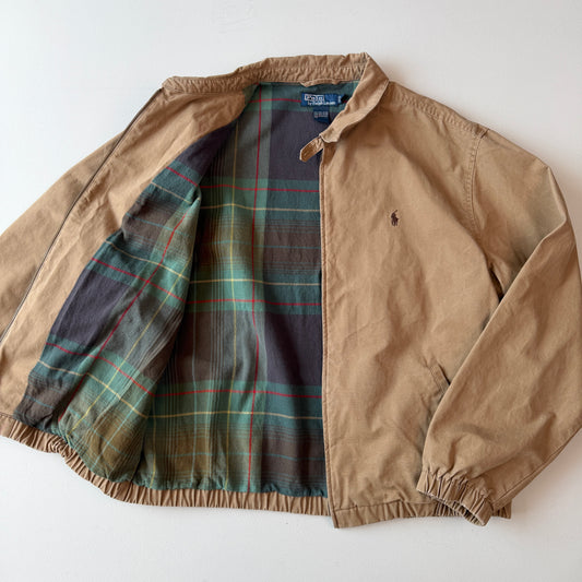 VNTG Polo Ralph Lauren (XL) Canvas Flannel Lined Ribbed Jacket