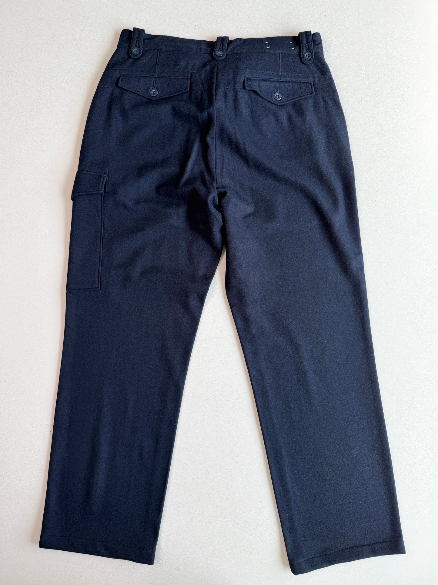 NWOT Polo Ralph Lauren (36x33) Navy Blue Wool/Angora/Cashmere Side Tab Pants