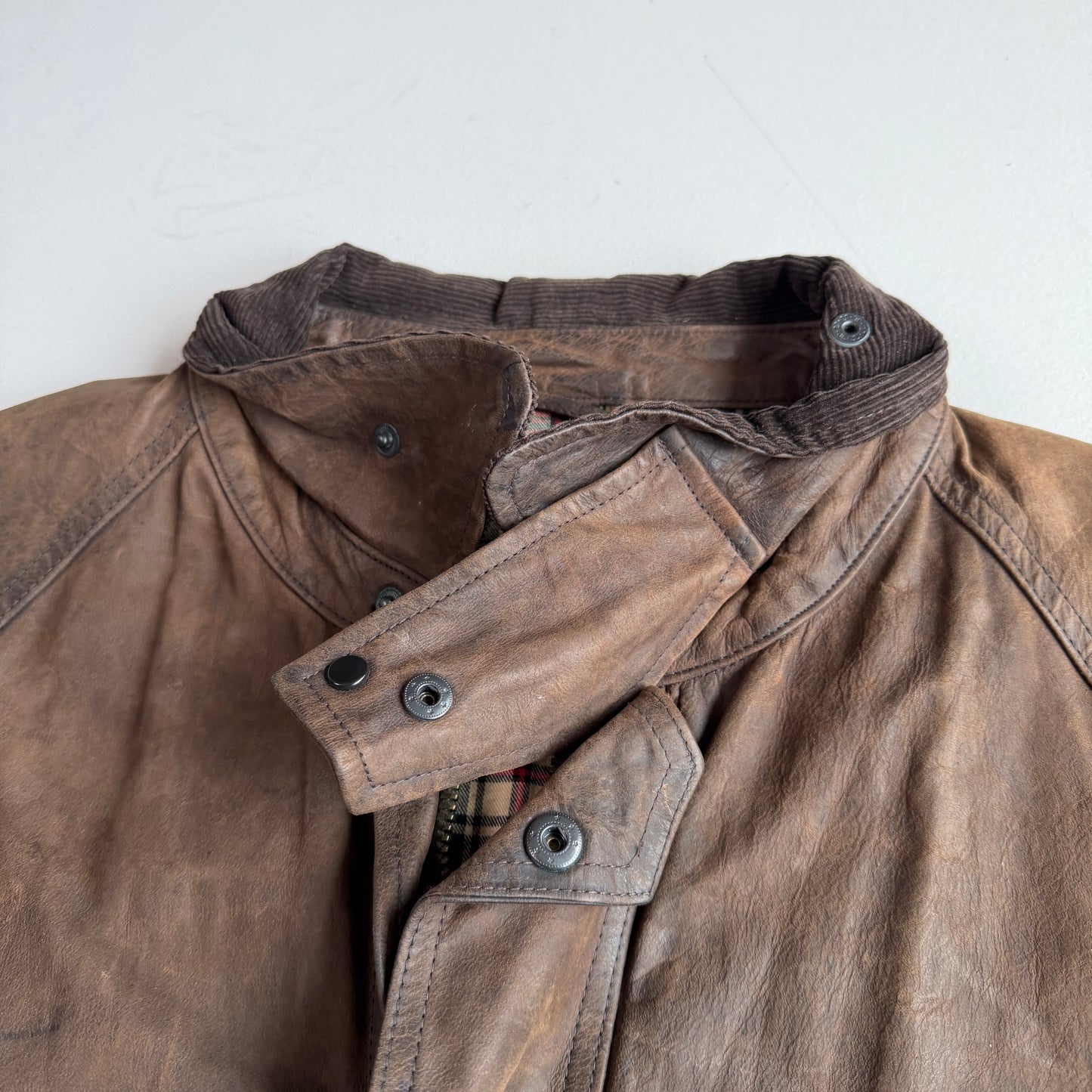Polo Ralph Lauren (2XL) Leather Raglan Sleeve Belted Cotton Lined Coat