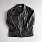 Giorgio Armani (42 /44) Black Glove Soft Lambskin Leather Coat