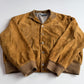 Polo Ralph Lauren (XL) Mustard Brown Suede Leather Button Bomber Jacket