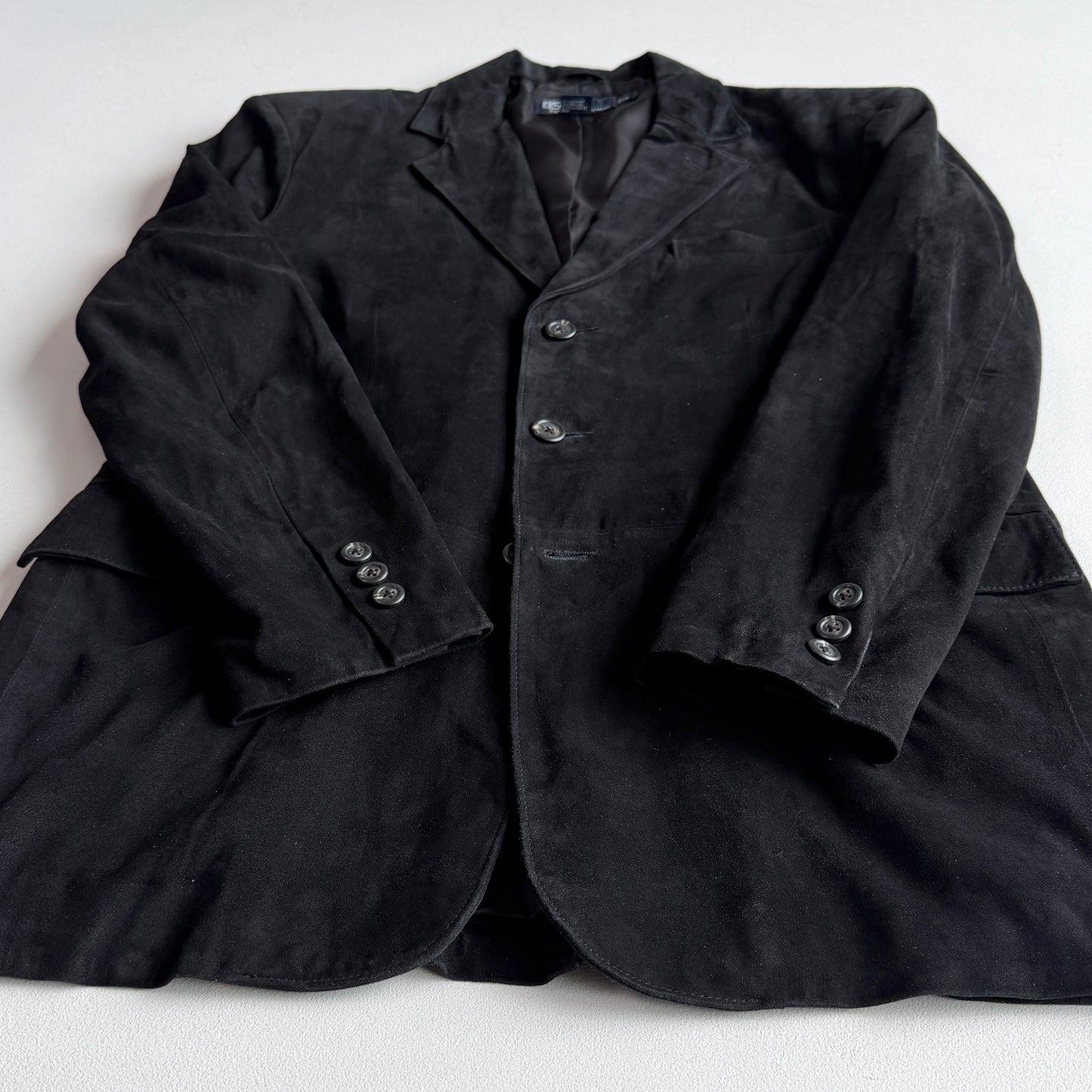 Polo Ralph Lauren (S / 38R) Black Suede Leather Structured Sport Coat