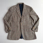 VNTG Polo Ralph Lauren (42R) 100% Silk Blue & Beige w/ Red Overcheck Sport Coat