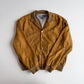 Polo Ralph Lauren (XL) Mustard Brown Suede Leather Button Bomber Jacket