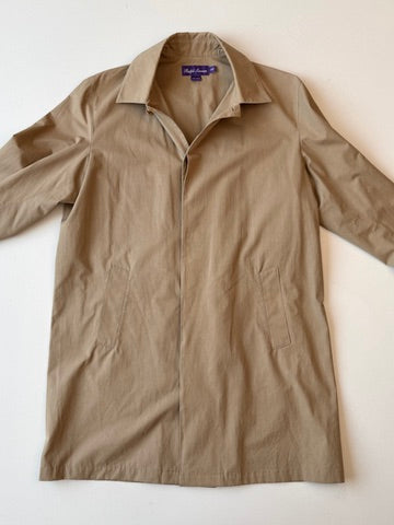 Ralph Lauren Purple Label (L) 100% Cotton Khaki Car Coat