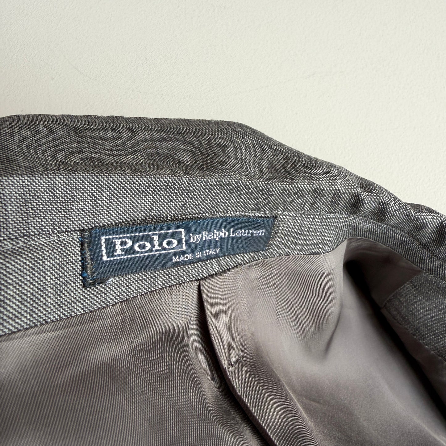 Polo Ralph Lauren (44L, 34x34) 2000s 3-Button Gray Pleated Suit