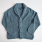 VNTG Polo Ralph Lauren (XL) Slate Blue 100% Linen Cardigan Sweater