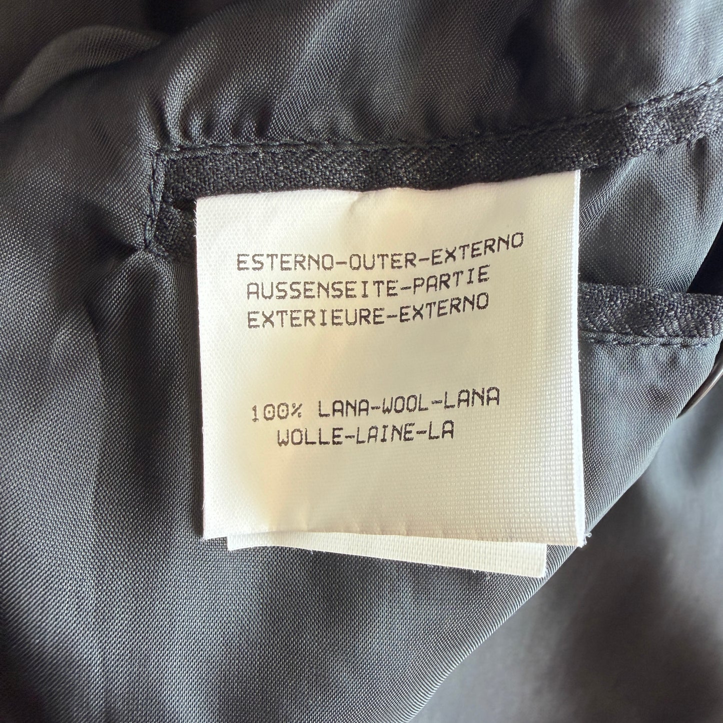 Ermenegildo Zegna (S / 48IT) 100% Wool Herringbone Charcoal Car Coat