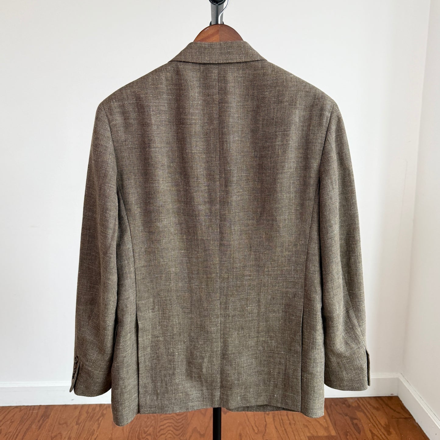 Ralph Lauren Purple Label (42R) Linen/Wool Hopsack Taupe Sport Coat
