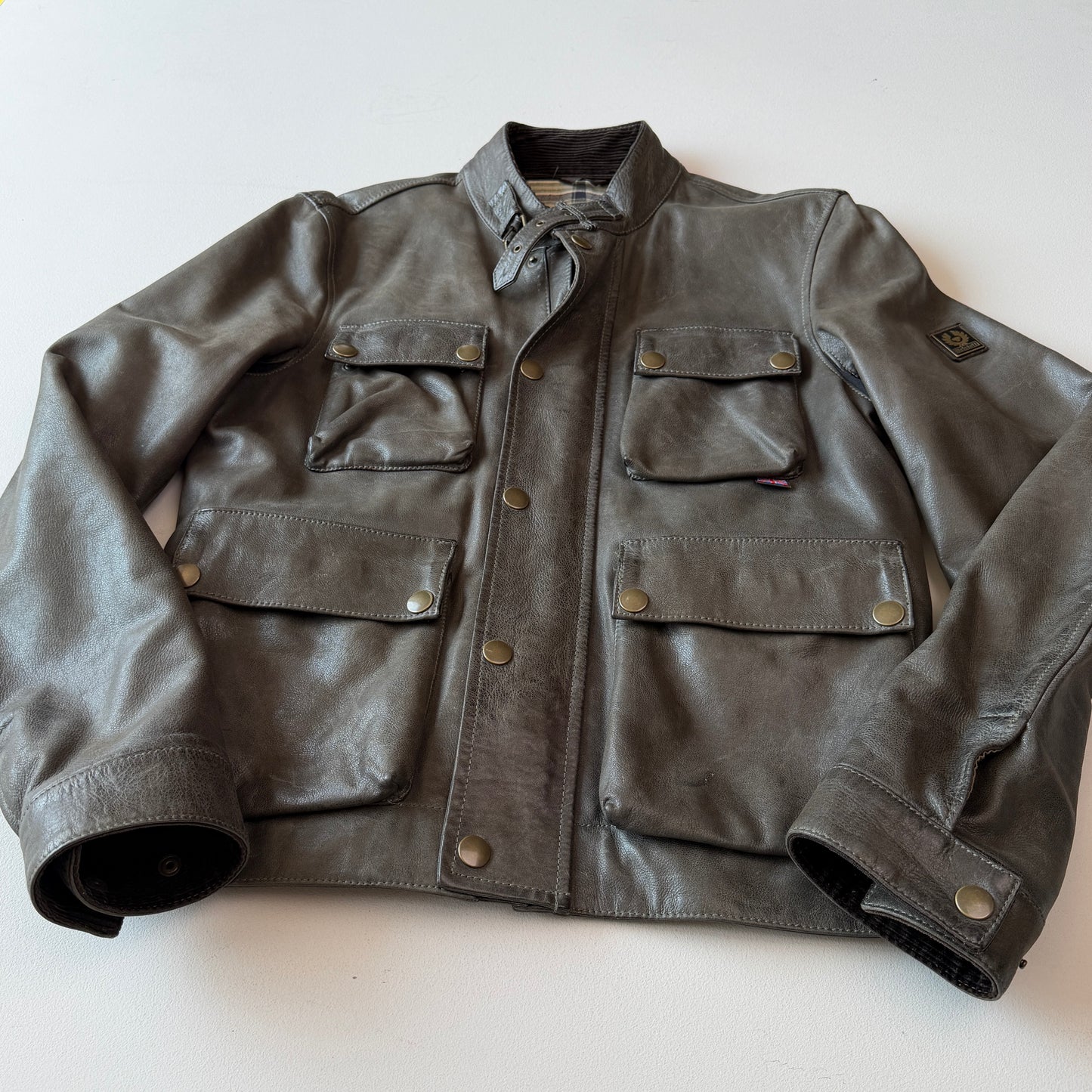 Belstaff Brad Gold Label (M) Motorcycle Leather Jacket