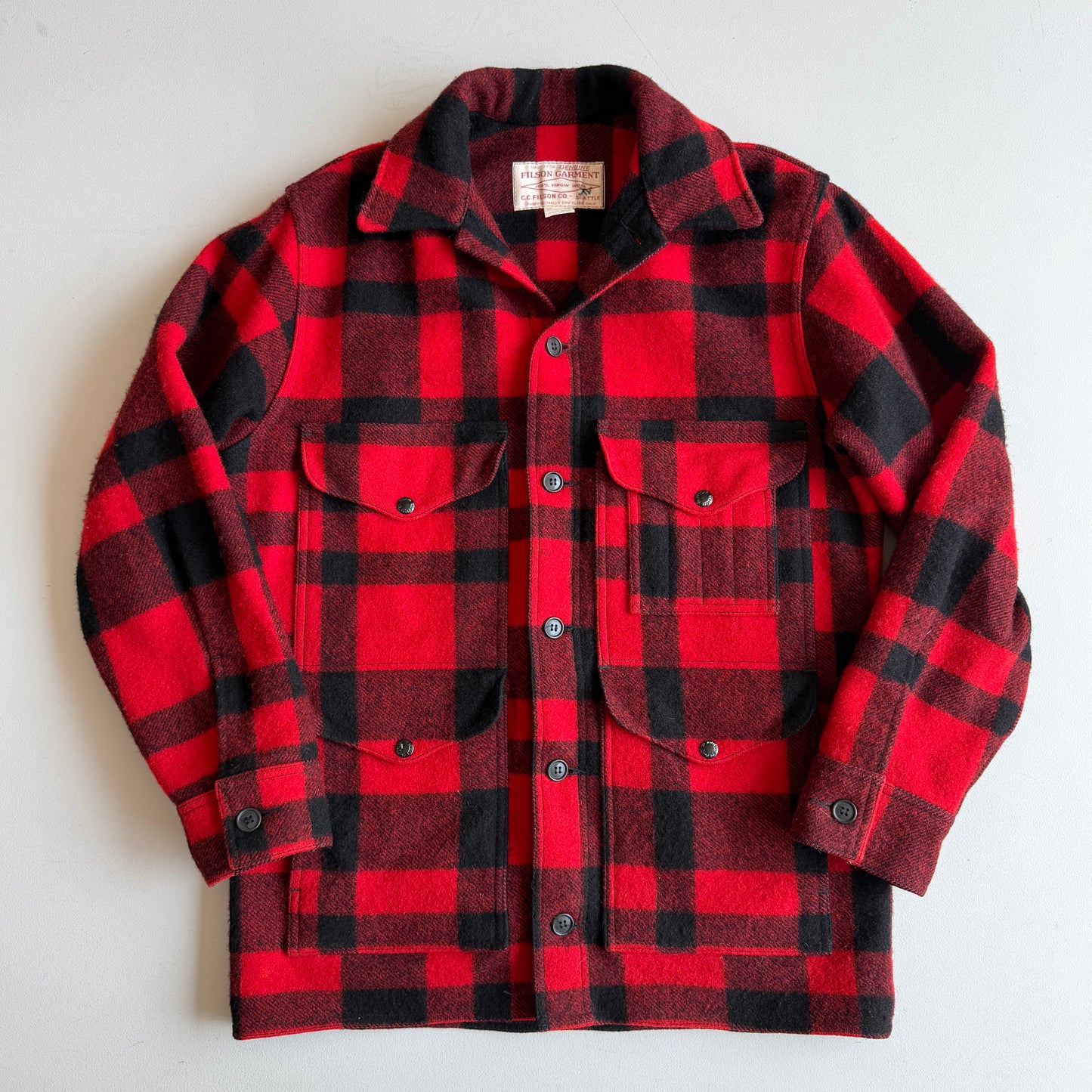 VNTG Filson (40R / M) Buffalo Plaid Wool Mackinaw Cruiser Jacket