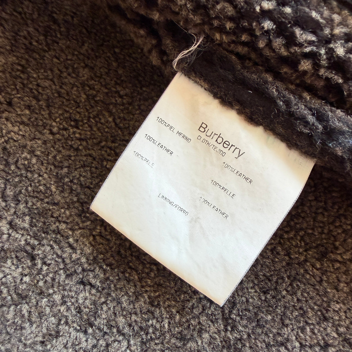 Burberry London (52) Lamb Shearling Suede Leather Black/Bronze Jacket