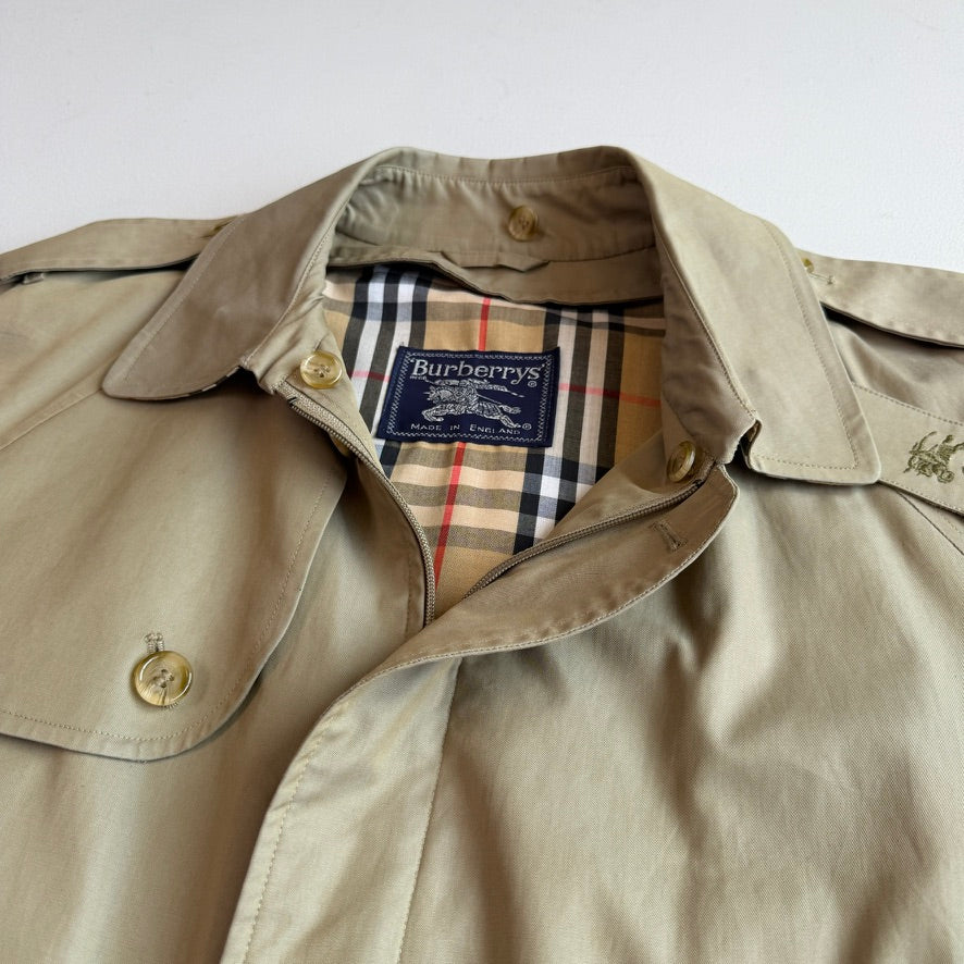 VNTG Burberry (54 / XL) Cotton Gabardine Zip Harrington Jacket