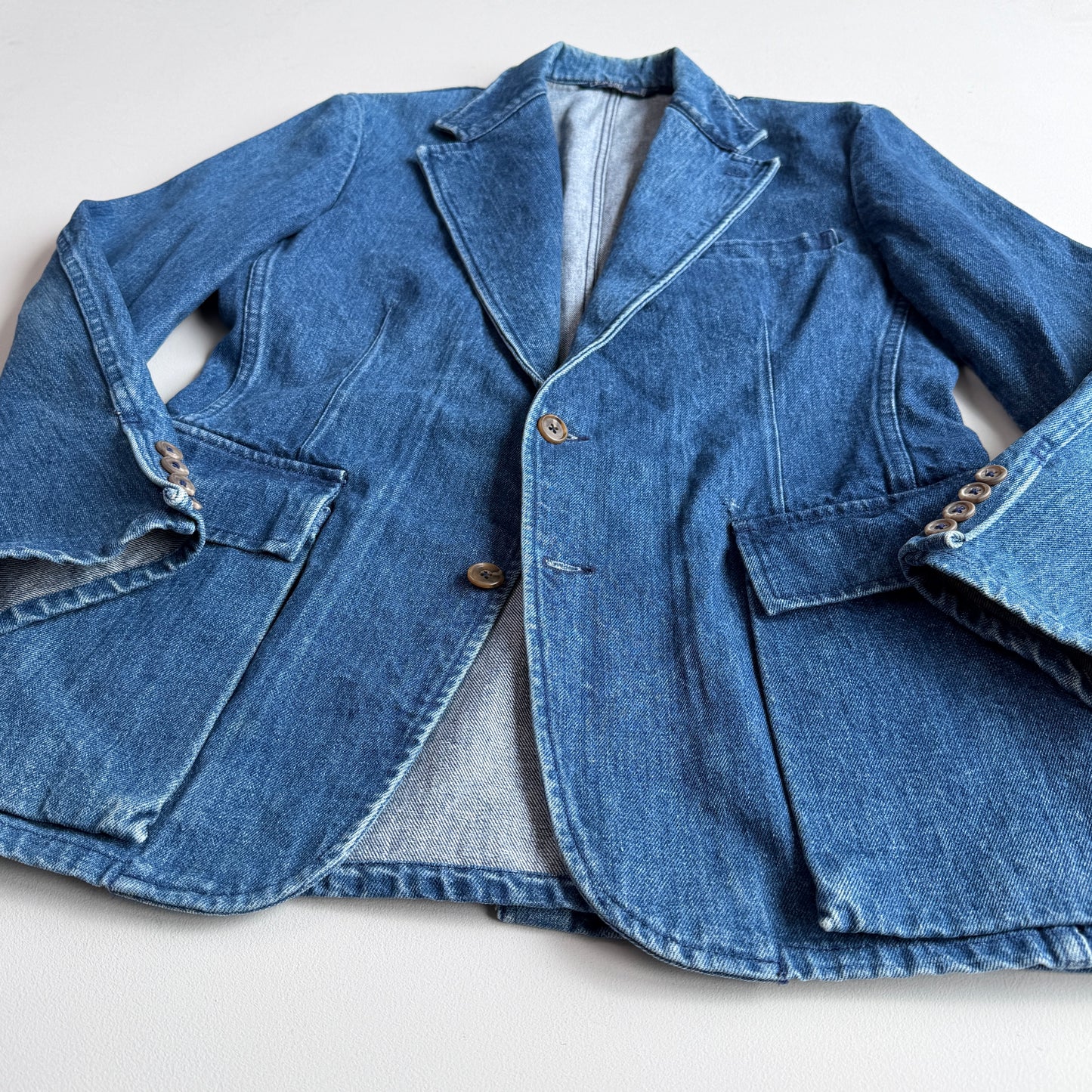 VNTG Polo Ralph Lauren (40) Indigo-Dyed Denim Western Sports Jacket