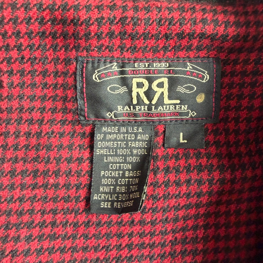 VNTG RRL Ralph Lauren (L) Wool Red/Green Plaid Hunting Field Coat