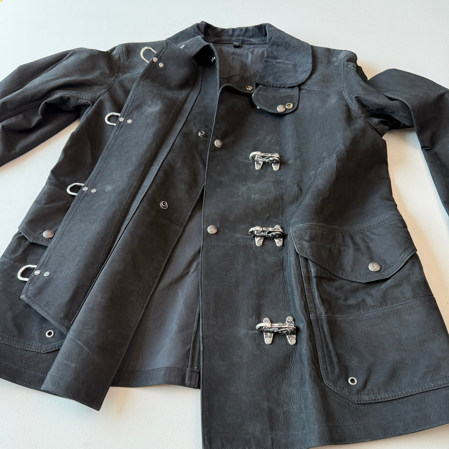 Polo Ralph Lauren (L) Leather Fireman Lobester Claw Coat