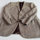 Ralph Lauren Purple Label (38R) Wool/Silk/Linen Beige Houndstooth Sport Coat