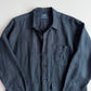 Drake's London (L) Washed Linen Indigo-Dyed Overshirt Jacket