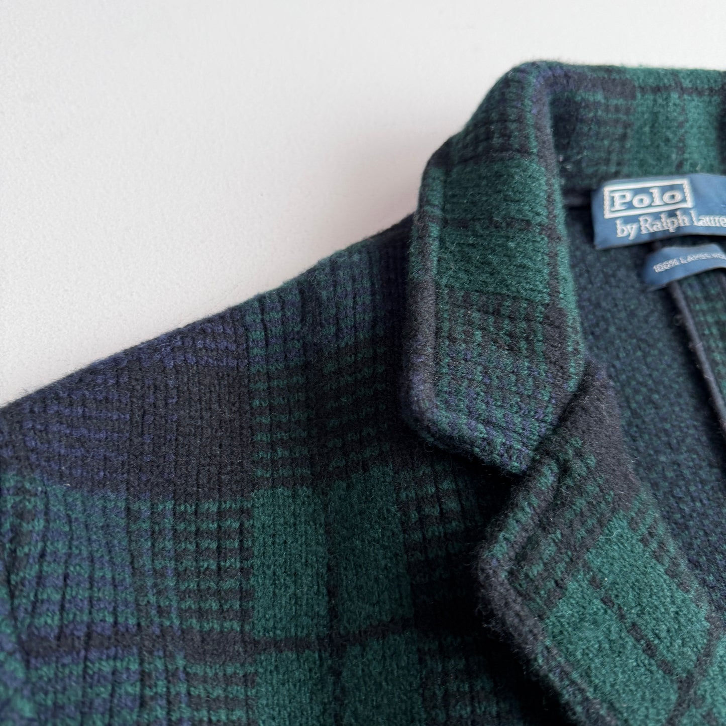 Polo Ralph Lauren (L) Black Watch 100% Wool Knit Sport Coat