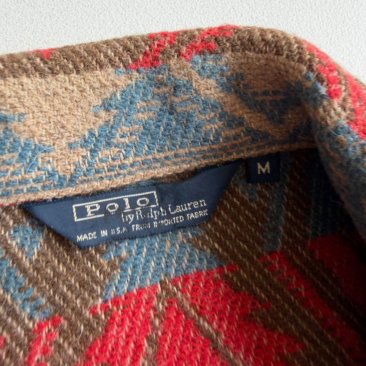 VNTG Polo Ralph Lauren (M) Wool Blanket Southwest Beacon Button Jacket