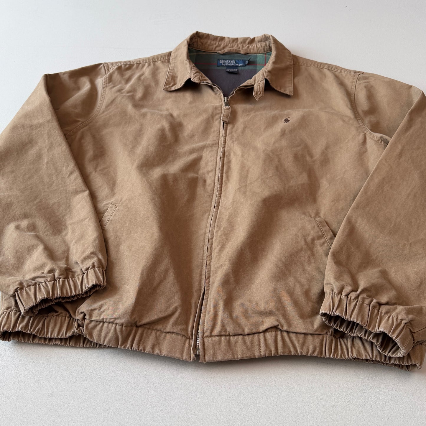 VNTG Polo Ralph Lauren (XL) Canvas Flannel Lined Ribbed Jacket