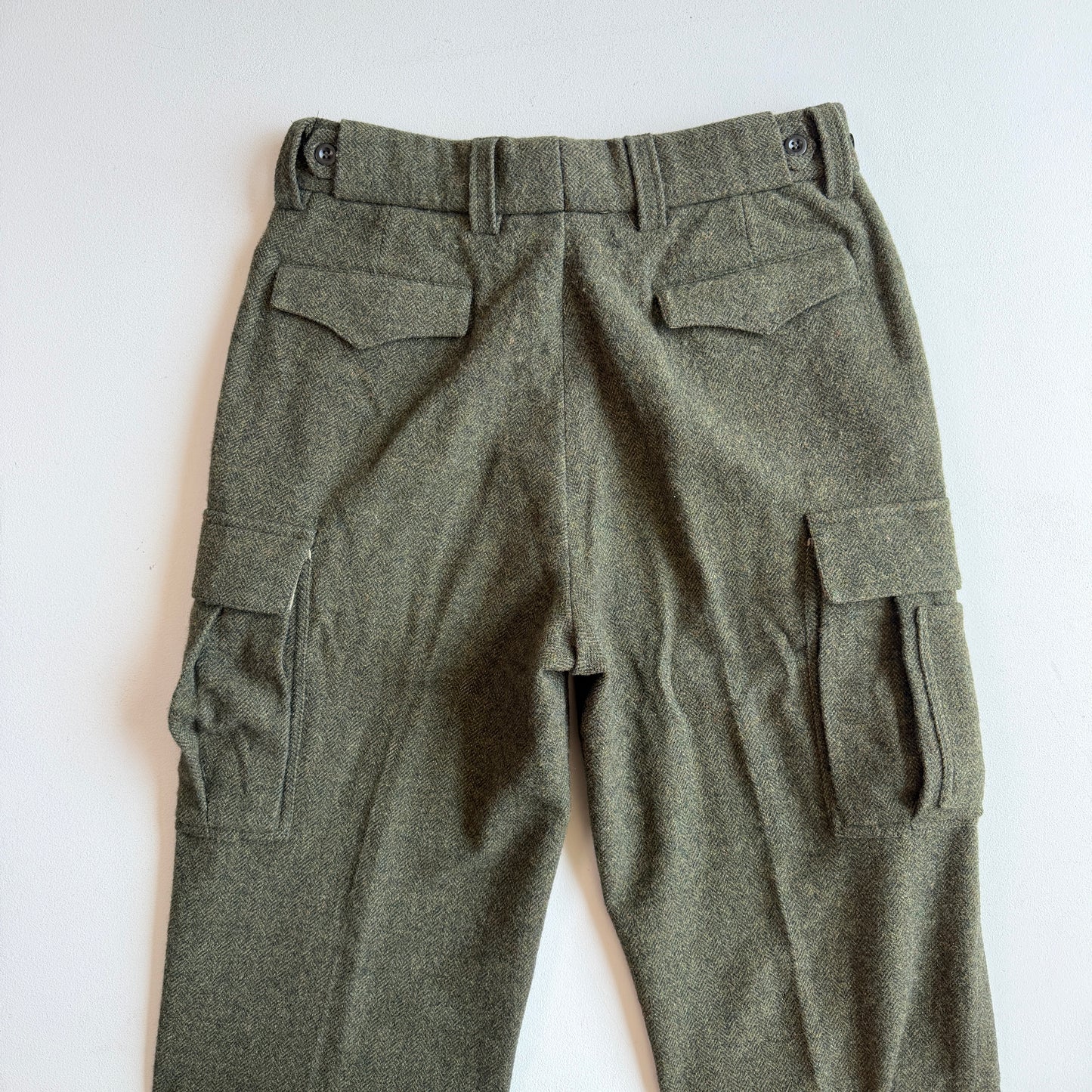 Polo Ralph Lauren (32x30) 100% Wool Tweed Military Green Cargo Pants