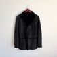 Giorgio Armani (48IT /38R) Lamb Shearling Leather Black Button Coat