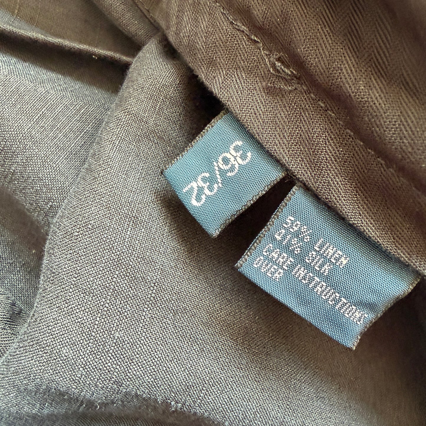 NWT Polo Ralph Lauren (36x32) Linen/Silk Navy Blue Trouser Pants