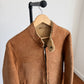 Ermenegildo Zegna (50IT /M) Leather Shearling Tan Bomber Jacket
