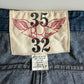 RRL Ralph Lauren (35x32) M-44 Denim Monkey Pants Jeans Marine Corp