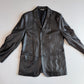 Ermenegildo Zegna (54/XL) Glove-Soft Leather Black Sports Coat