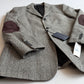 NWT Polo Ralph Lauren (L) Tweed Herringbone Wool Suede Patch Sport Coat