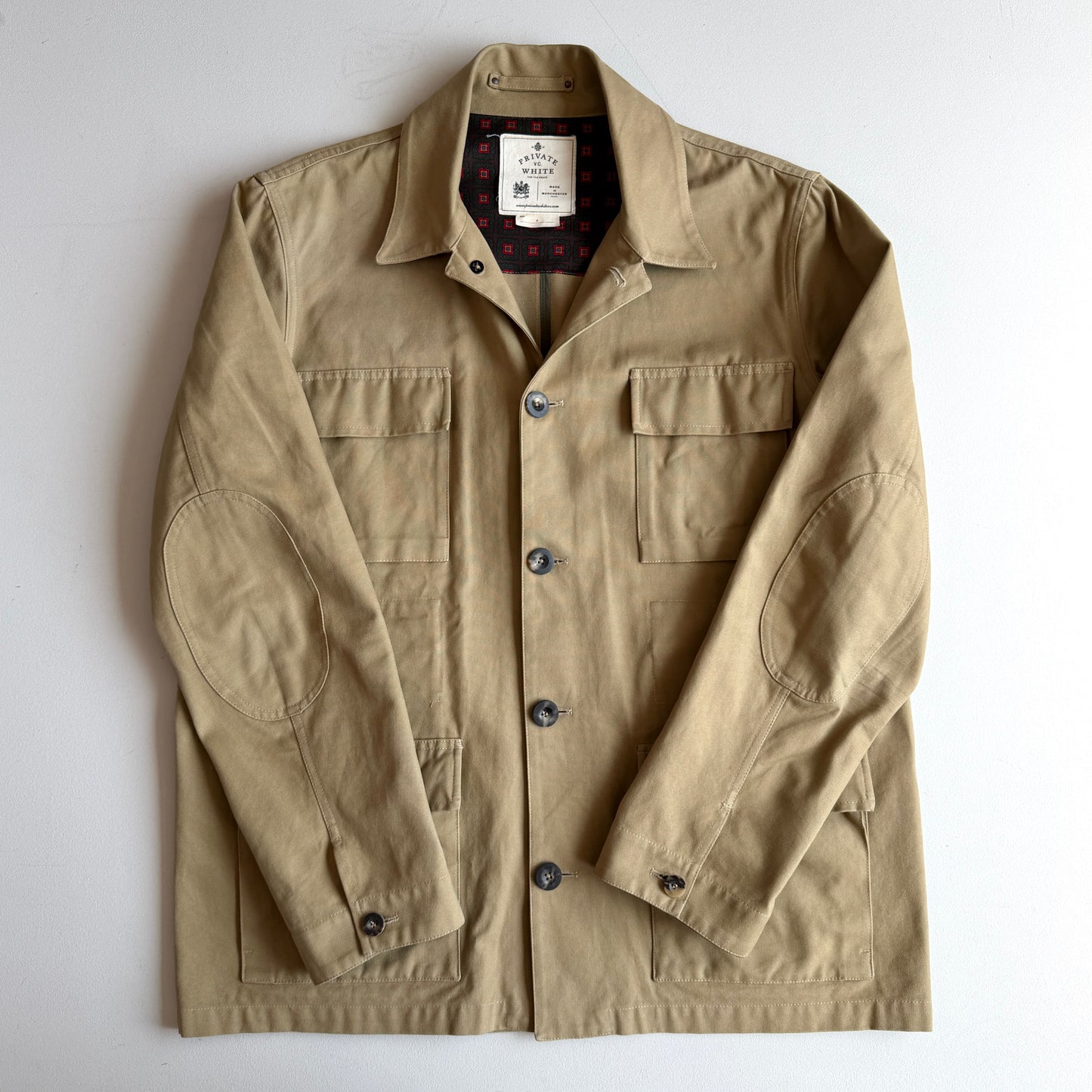 Private White VC / Drake's Collab (6 / XL) Khaki Cotton Workwear Jacket