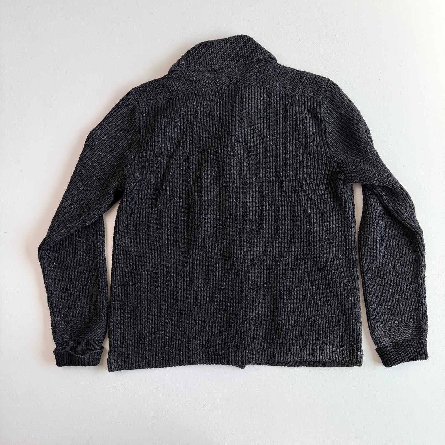 NWOT RRL Ralph Lauren (XL) 100% Cotton Dyed Black Cardigan Sweater