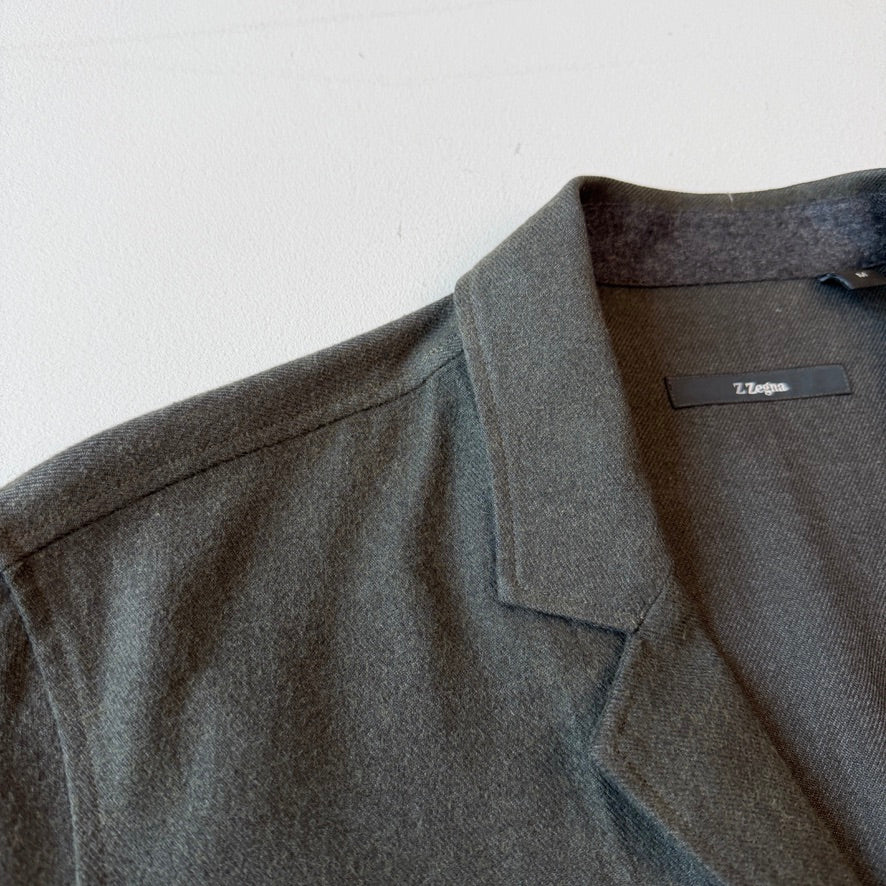 Z Zegna (M) Loden Green Unstructured Linen/Cotton/Wool Sport Coat