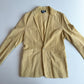 Dolce & Gabbana (48IT) Suede Leather Single Button Golden Yellow Sport Coat