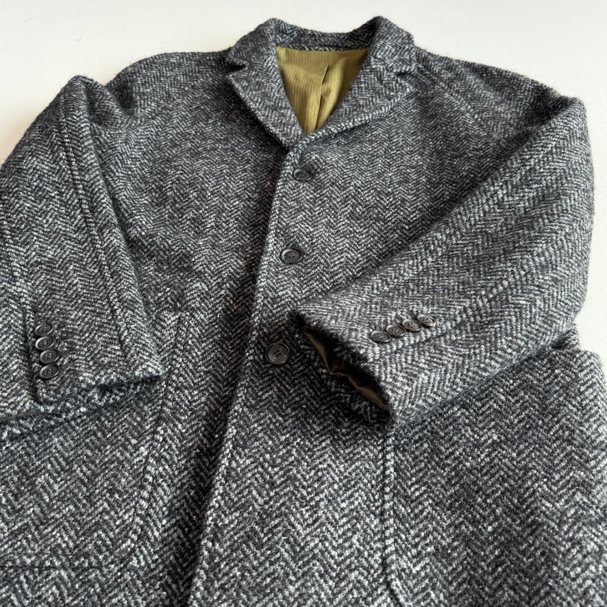 Todd Snyder (L) Wool/Alpaca/Mohair Boucle Tweed Balmacaan Coat